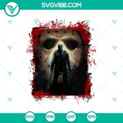 Jason Voorhees Killer SVG, Horror Characters for Halloween, Creepy Horror Movie SVG design with multiple horror characters for spooky projects.