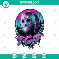 Jason Voorhees mask neon SVG design for horror movie fans, inspired by Friday the 13th. Perfect for Halloween or DIY projects.