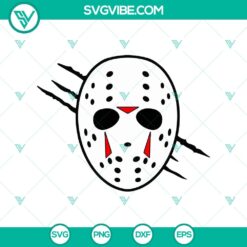 Jason Voorhees Mask SVG, Horror Mask SVG, Happy Halloween SVG