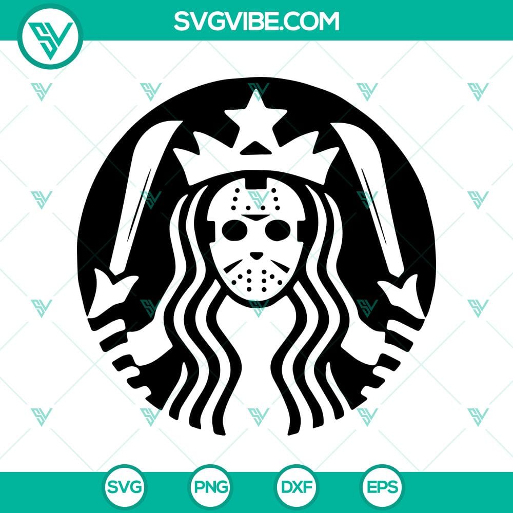 jason-voorhees-starbucks-svg-horror-svg-halloween-svg.jpg Jason Voorhees Starbucks Halloween SVG design perfect for horror fans.