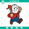 Jason Voorhees SVG illustration, ideal for Halloween designs, horror movie fans. High-quality digital download.