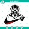 Jason Voorhees horror character with Nike knife in SVG format, part of Horror Characters SVG collection.