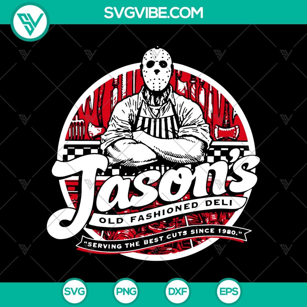 jasons-old-fashioned-deli-svg-jason-voorhees-svg-horror-characters-svg.jpg Jason Voorhees themed horror characters SVG for Old Fashioned Deli - ideal for Halloween crafts or horror fans' designs.