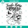 Jingle Horse Rodeo digital files for crafting - SVG, DXF, EPS, PNG formats with horseshoe, sleighbells, and cowboy hat designs.