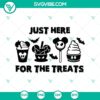 Halloween themed SVG featuring "Just Here For The Treats", Disney design for cups. Perfect for Halloween crafting projects.