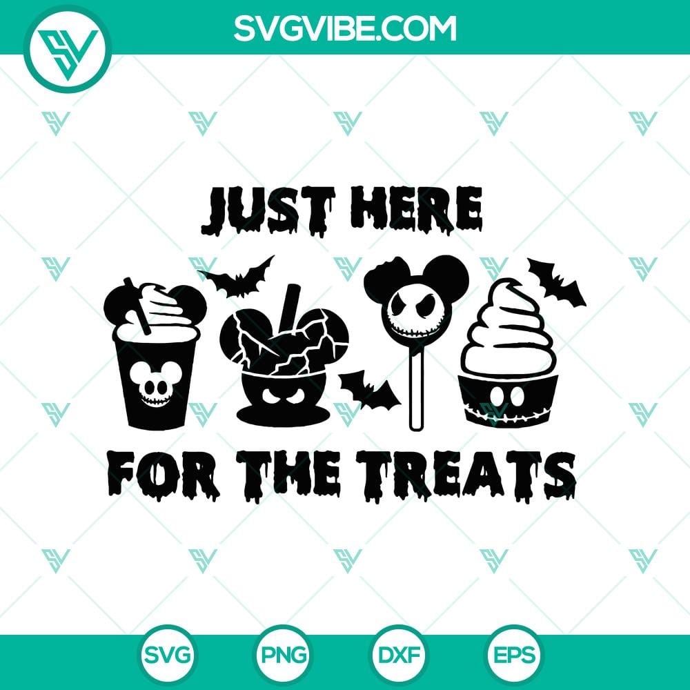 just-here-for-the-treats-svg-halloween-cups-svg-disney-svg.jpg Halloween themed SVG featuring "Just Here For The Treats", Disney design for cups. Perfect for Halloween crafting projects.