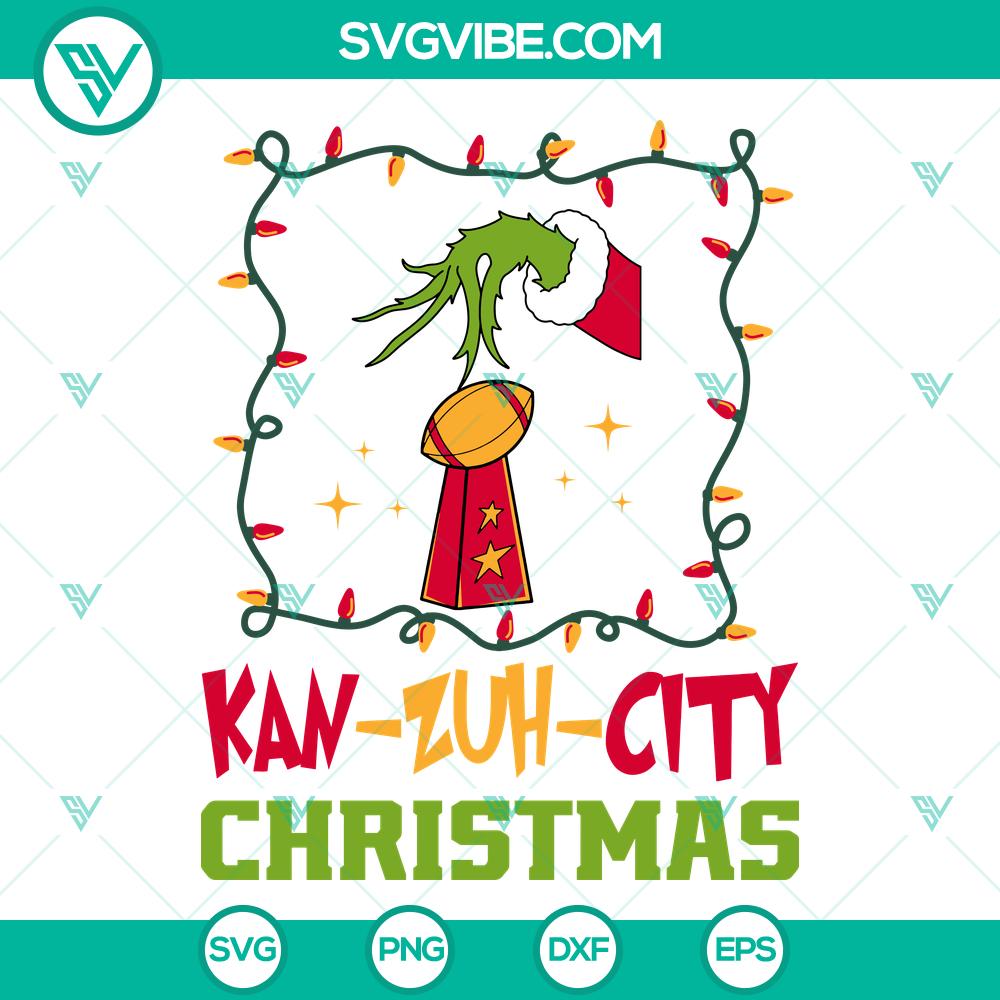 KC Football Grinchy Trophy SVG | Kansas City Christmas Cut Files KC Football Grinchy Trophy SVG for Kansas City Christmas celebrations, holiday-themed cut files for festivities.