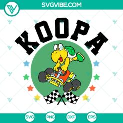 Koopa Troopa Mario Kart SVG | Racing Turtle Cut Files