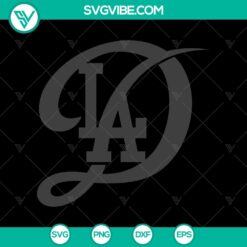 LA Dodgers City Connect Team Logo featuring Los Angeles cityscape and Dodgers iconic blue and white colors in SVG format.