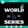 LA Dodgers 2024 World Series SVG logo with championship trophy, baseball bats, and Dodgers colors design.