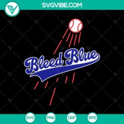 LA Dodgers Bleed Blue SVG logo design with Los Angeles Dodgers theme, perfect for Dodgers fans merchandise, SVG file for crafting.