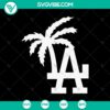 LA Dodgers logo with a palm tree design in SVG format, representing California vibes in Los Angeles. Perfect for DIY projects.