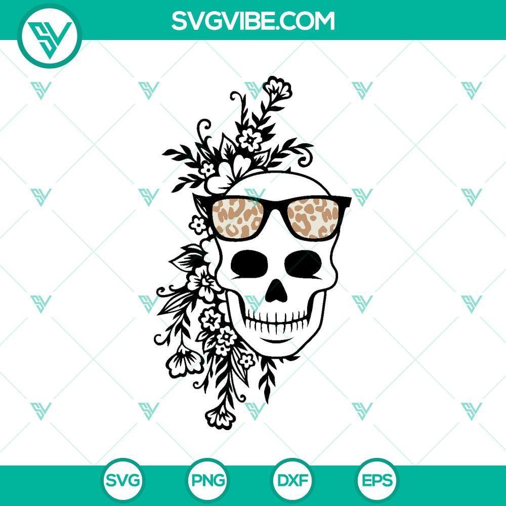 leopard-and-flowers-skull-svg-skull-svg-halloween-svg-death8217shead-svg.jpg Leopard and Flowers Skull SVG perfect for Halloween with Death's-head theme, ideal for spooky digital projects.