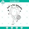 Funny Halloween SVG with Let's Go Ghouls and Ghost design for digital crafting projects.
