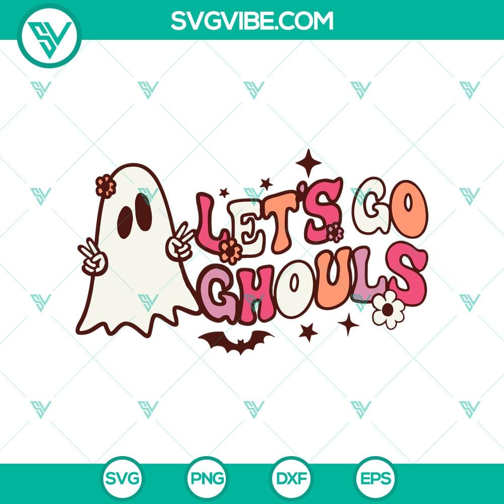 let8217s-go-ghouls-svg-ghost-svg-funny-halloween-svg.jpg Let's Go Ghouls SVG with funny Halloween ghost design for crafting projects.