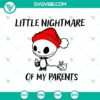 Spooky Halloween-themed "Little Nightmare of My Parents" SVG design, perfect for horror and Halloween projects.