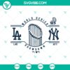 2024 World Series SVG design featuring Los Angeles Dodgers vs New York Yankees match-up, perfect for sports fans and baseball enthusiasts.