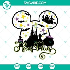 Magical Disney castle Hocus Pocus Halloween SVG - perfect for Disney fans and Halloween crafts.