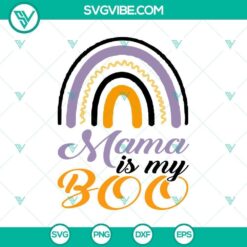 Mama is My Boo Halloween SVG with scary and horror elements for spooky themed projects.