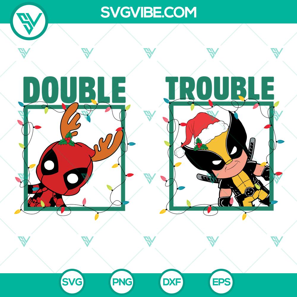 Marvel Deadpool and Wolverine Christmas SVG | Double Trouble Cut Files Marvel Deadpool and Wolverine Christmas SVG | Double Trouble Cut Files