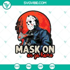 Jason Voorhees mask design SVG with horror movie theme for Halloween.