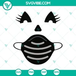 Halloween SVG with "Mask On" theme, perfect for spooky October 31 crafts.