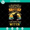 Massage therapist Halloween-themed SVG design with spooky elements and DNA test reference, perfect for Halloween projects.