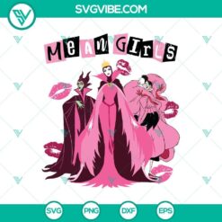 Mean Girls witches villains Disney SVG DXF EPS PNG files for Halloween Cricut & Silhouette designs.
