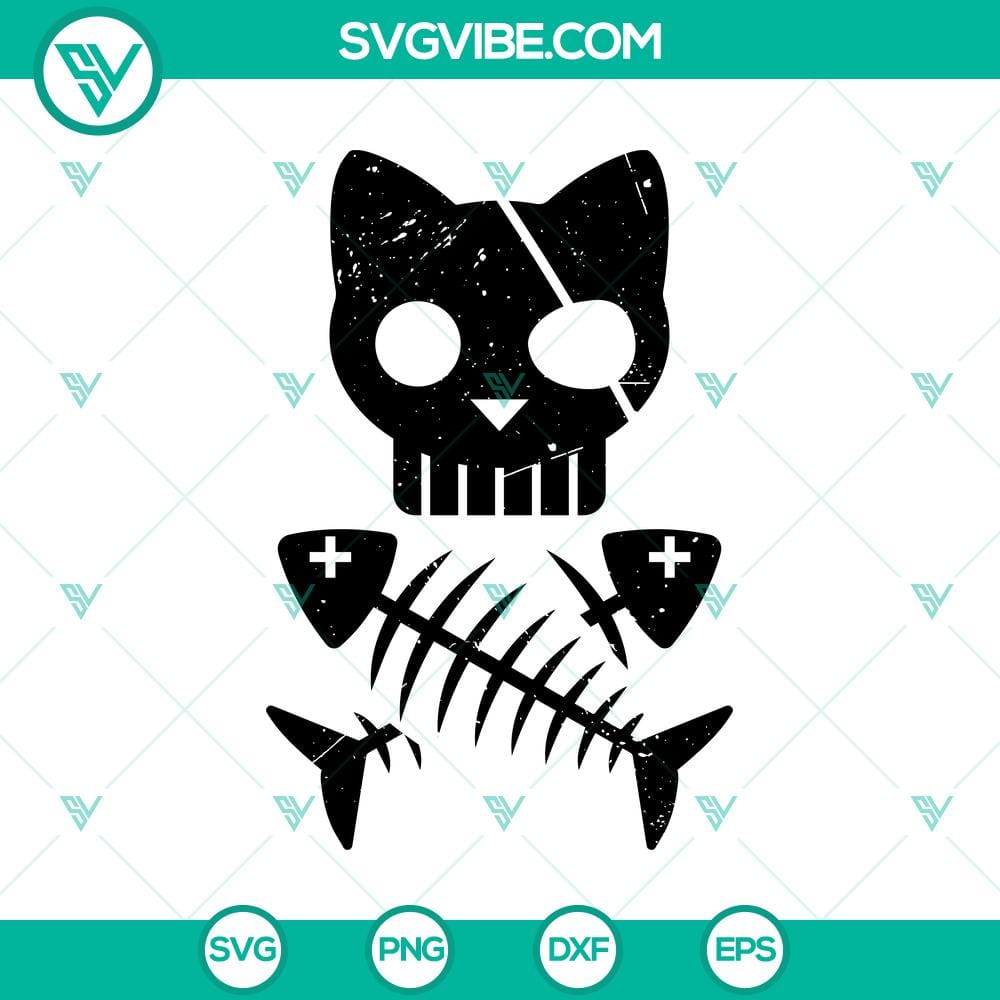 Meow Skeleton SVG, Halloween SVG, Scary SVG, Oct 31 SVG Meow Skeleton Halloween SVG design for Oct 31 with scary elements.