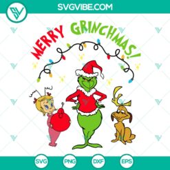 Merry Christmas Green Monster SVG | Fun Grinch Holiday Cut Files