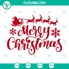 Christmas themed SVG with Merry Christmas lettering, Santa Claus illustration. Festive and ready for holiday crafting projects.