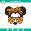 Messy Bun Halloween SVG with Mickey Mouse ears design, suitable for Halloween bandanas. Ideal for DIY projects.