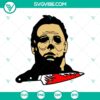 Michael Blood and Michael Myers SVG design featuring horror characters for Halloween festivities.