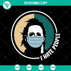 Michael Myers Face Mask SVG, Halloween horror design, ideal for spooky Halloween crafts and decorations, downloadable SVG file.