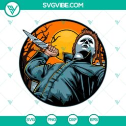 Michael Myers Killer Circle Vintage SVG, Michael Myers SVG, Halloween SVG