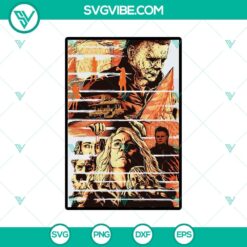 Michael Myers Poster SVG with a chilling Halloween horror movie theme, featuring a terrifying design perfect for spooky decor.