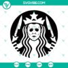 Michael Myers Starbucks SVG featuring a horror-themed design for Halloween. Perfect for spooky crafts and projects.