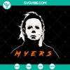Michael Myers SVG design for horror movie fans. Halloween themed silhouette for crafting projects.