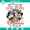 Mickey's Very Merry Christmas Party 2024 SVG design featuring festive Disney characters, perfect for holiday crafting projects.