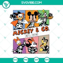 Mickey And Friends Skeleton Halloween SVG, Halloween SVG File, Halloween Cricut &amp; Silhouette Designs