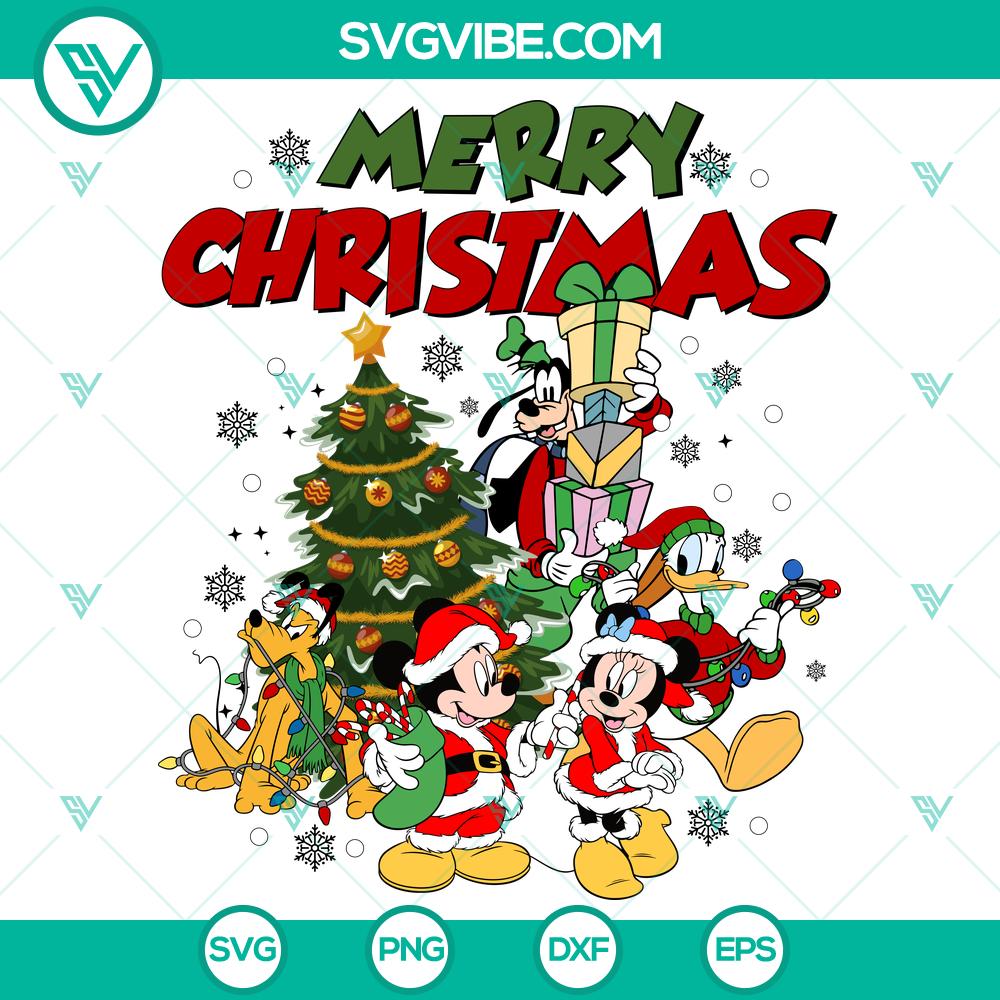 Mickey And Friends Xmas SVG DXF EPS PNG Files Mickey and Friends Christmas themed SVG DXF EPS PNG files for holiday crafting projects.