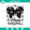 Mickey Disney Christmas SVG with Disney Castle Winter design, perfect for festive holiday projects.