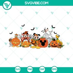 Mickey Friends Skeleton Pumpkin Halloween SVG | Group Spooky Disney Cut Files
