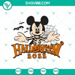 Mickey Halloween 2022 SVG featuring Disney characters in a spooky and cheerful Happy Halloween design. Ideal for Halloween crafts.