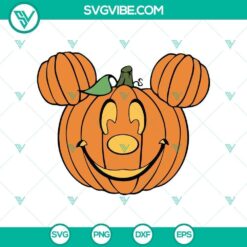 Disney Halloween SVG featuring Mickey and Minnie Mouse surrounded by pumpkins, perfect for Halloween crafts and decorations.