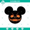 Mickey Halloween SVG with scary Oct 31 design for Halloween activities and crafts.