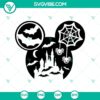 Mickey Head Halloween SVG with Disney Mickey Mouse and Disney Halloween elements for crafting and Halloween projects.