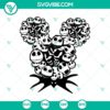 Mickey Head and Jack Skellington Halloween SVG with spooky designs for crafting.