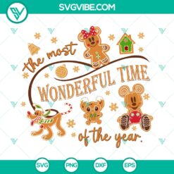Mickey and Minnie Mouse gingerbread Christmas SVG cut files for holiday baking, featuring cute seasonal designs.