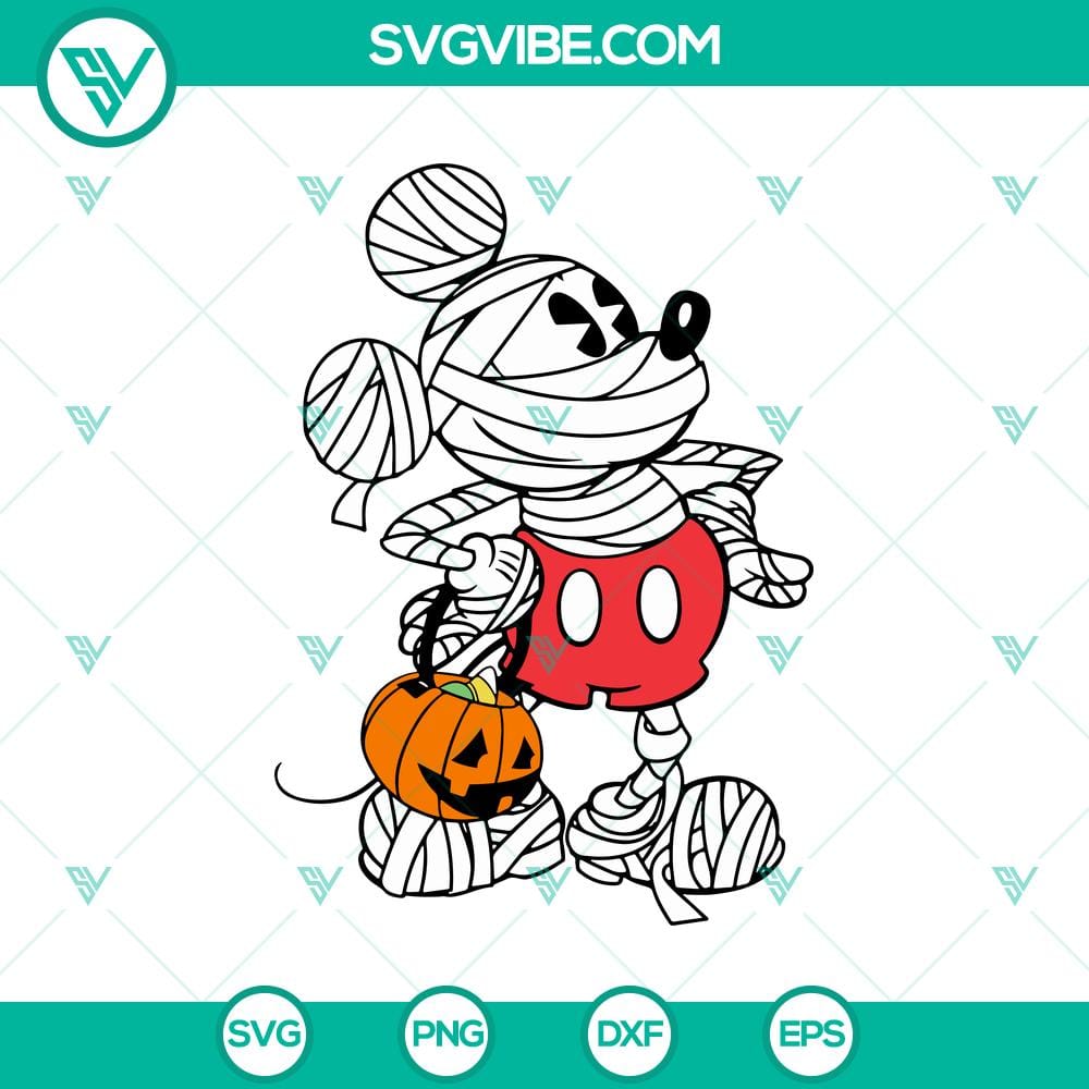 mickey-mouse-mummy-svg-mickey-halloween-svg-disney-halloween-svg.jpg Mickey Mouse Mummy SVG featuring Disney Halloween design for crafting projects.